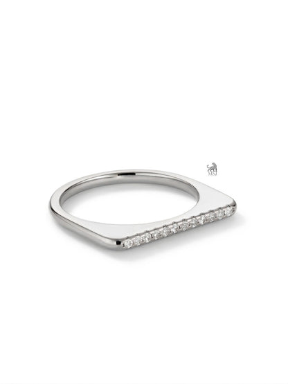 Celeste Diamond Pavé Band Ring in white gold