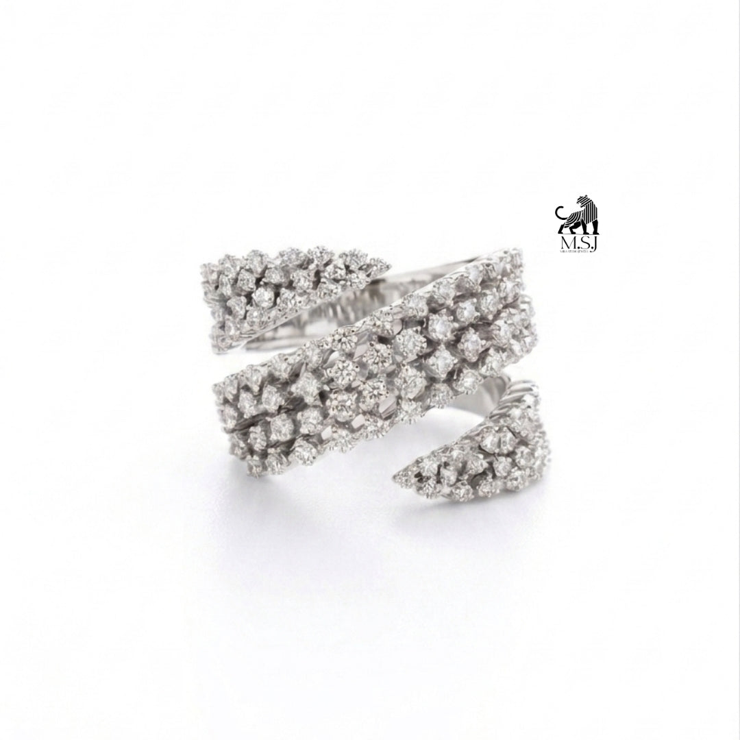 Celeste Lab-Grown Diamond-Encrusted Crossover Ring