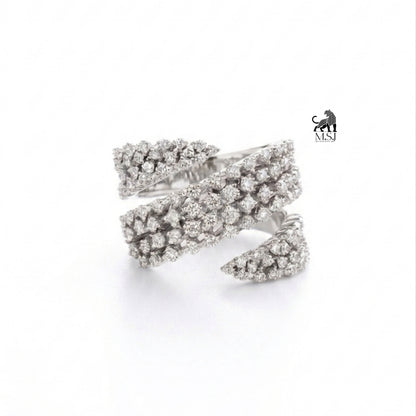 Celeste Lab-Grown Diamond-Encrusted Crossover Ring