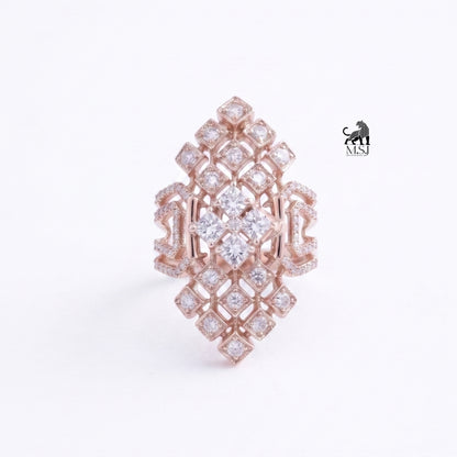 Royal Lattice Lab-Grown Diamond Statement Ring