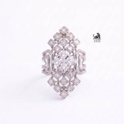 Royal Lattice Lab-Grown Diamond Statement Ring
