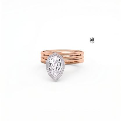 The Sculpted Pear Lab-Grown Diamond Multi-Band Ring