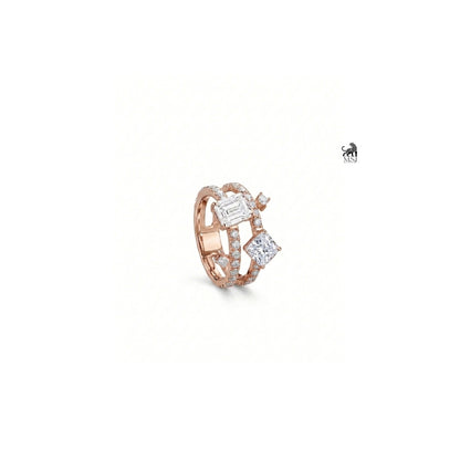 Geometric Multi-Cut Lab-Grown Diamond Statement Ring