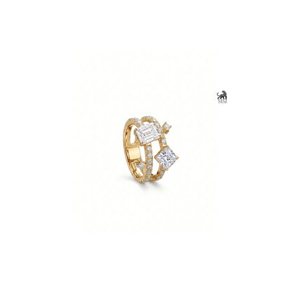 Geometric Multi-Cut Lab-Grown Diamond Statement Ring