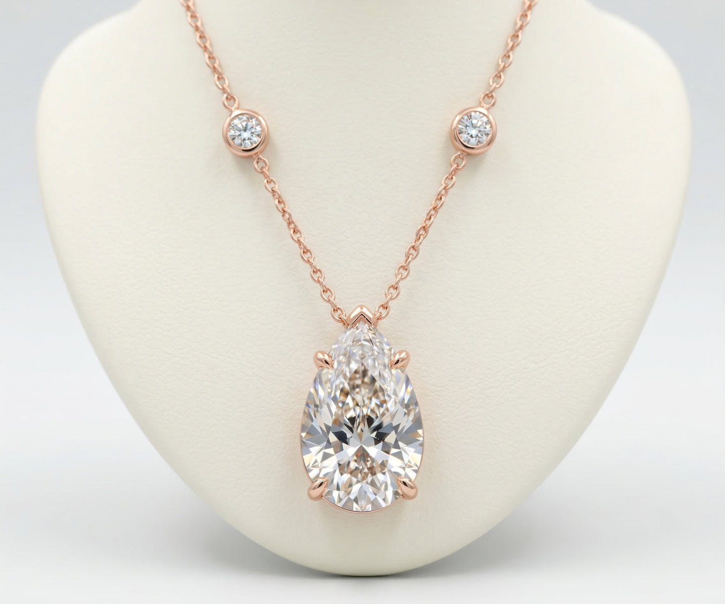 Aurelia Pear Solitaire Necklace