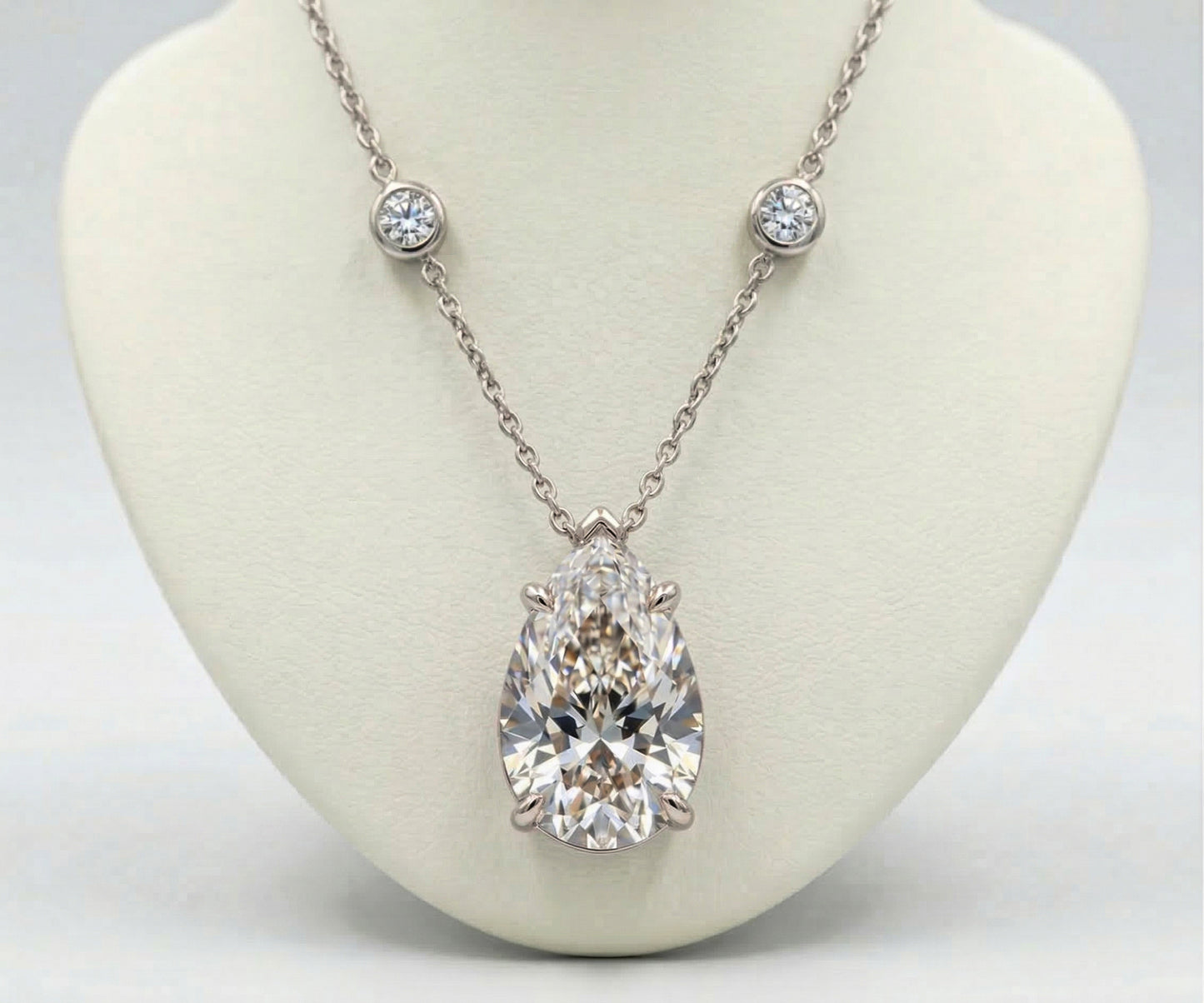 Aurelia Pear Solitaire Necklace