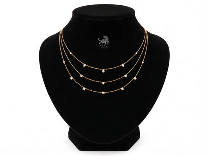 The Aurelia Four-Layer Diamond Necklace in yellow gold