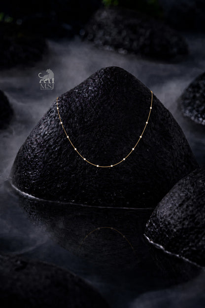 The Aurelle Diamond Station Necklace - lab-grown diamond necklace, styled product photo