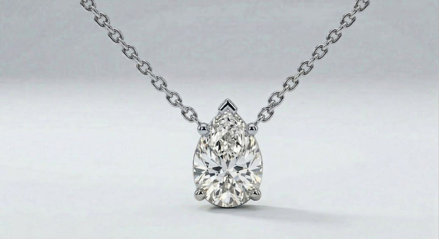 The Pear Solitaire Pendant