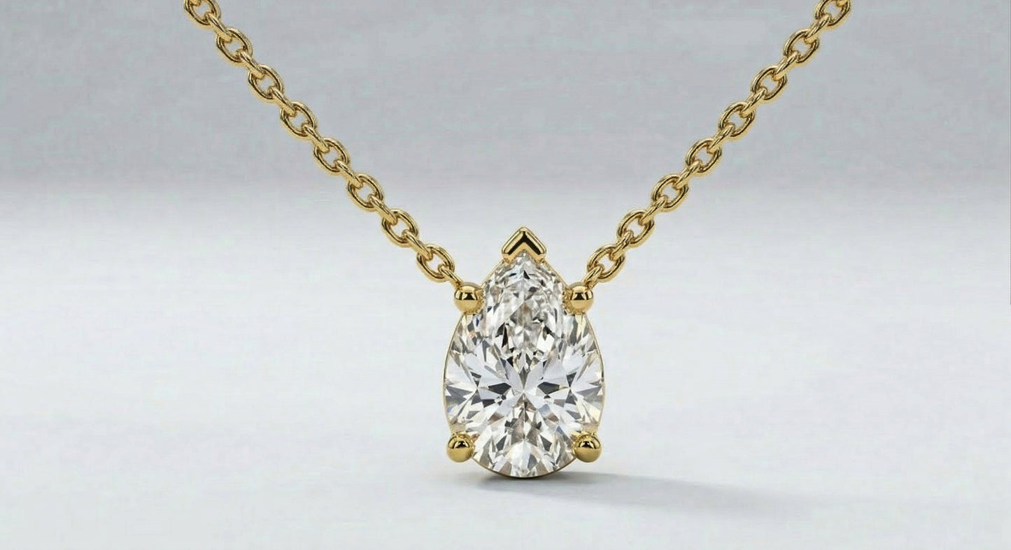 The Pear Solitaire Pendant