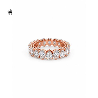 Pear-Cut Shared Prong Diamond Eternity Ring