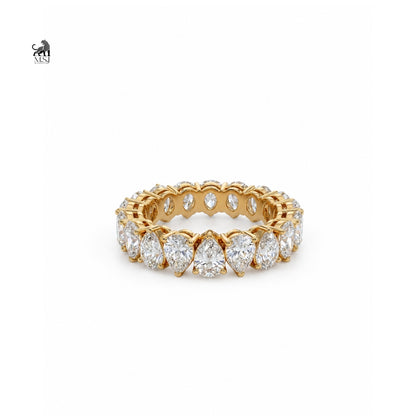 Pear-Cut Shared Prong Diamond Eternity Ring
