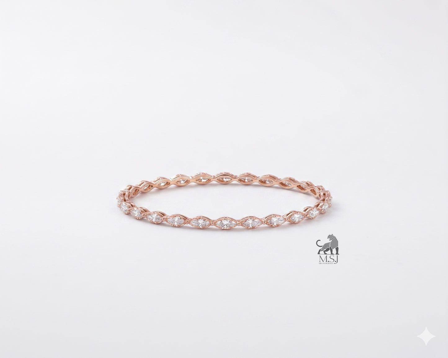 Marquise Diamond Tennis Bangle
