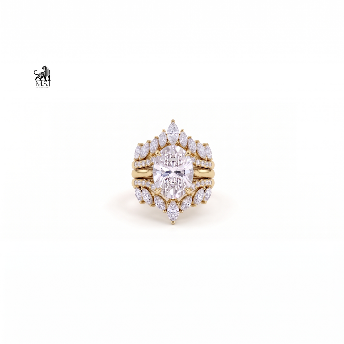 Aurelia Oval Diamond Luxe Bridal Ring Set