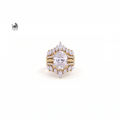 Aurelia Oval Diamond Luxe Bridal Ring Set