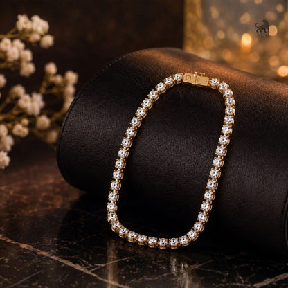 Eterna Classic Round Diamond Tennis Bracelet - lab-grown diamond bracelet, styled product photo
