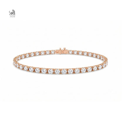 Eterna Classic Round Diamond Tennis Bracelet in rose gold