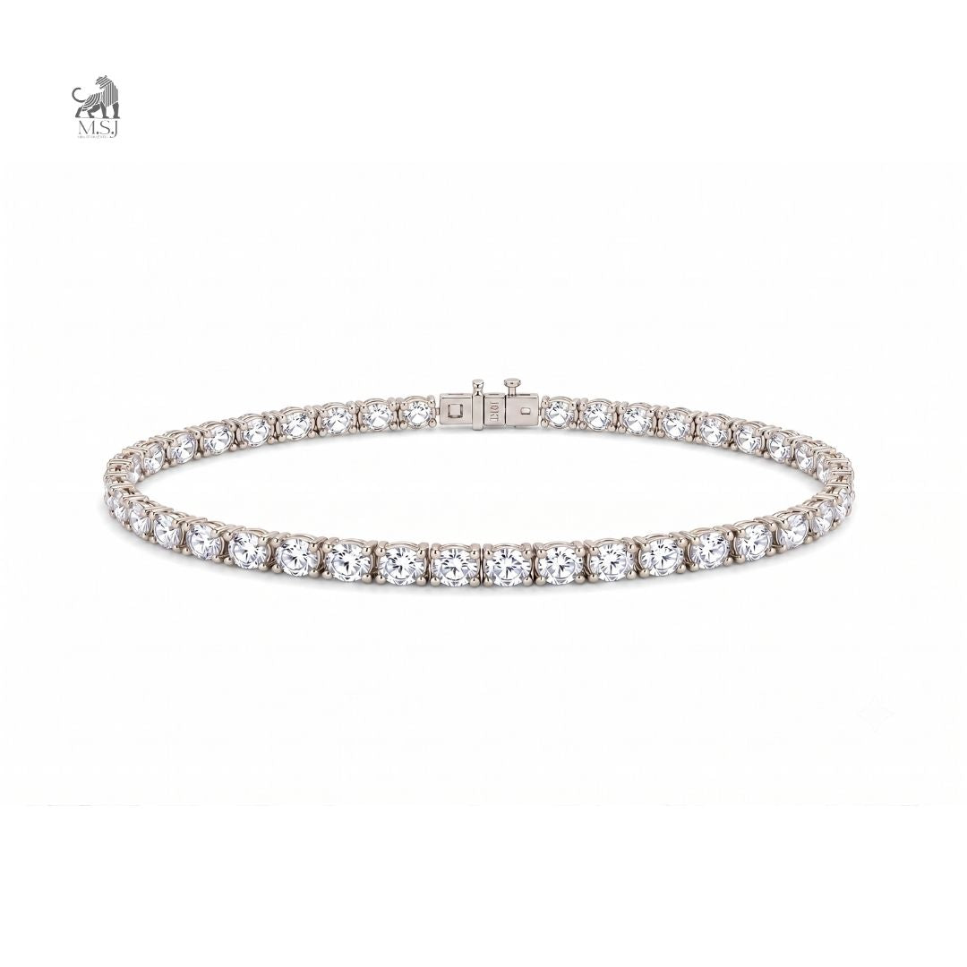 Eterna Classic Round Diamond Tennis Bracelet in white gold