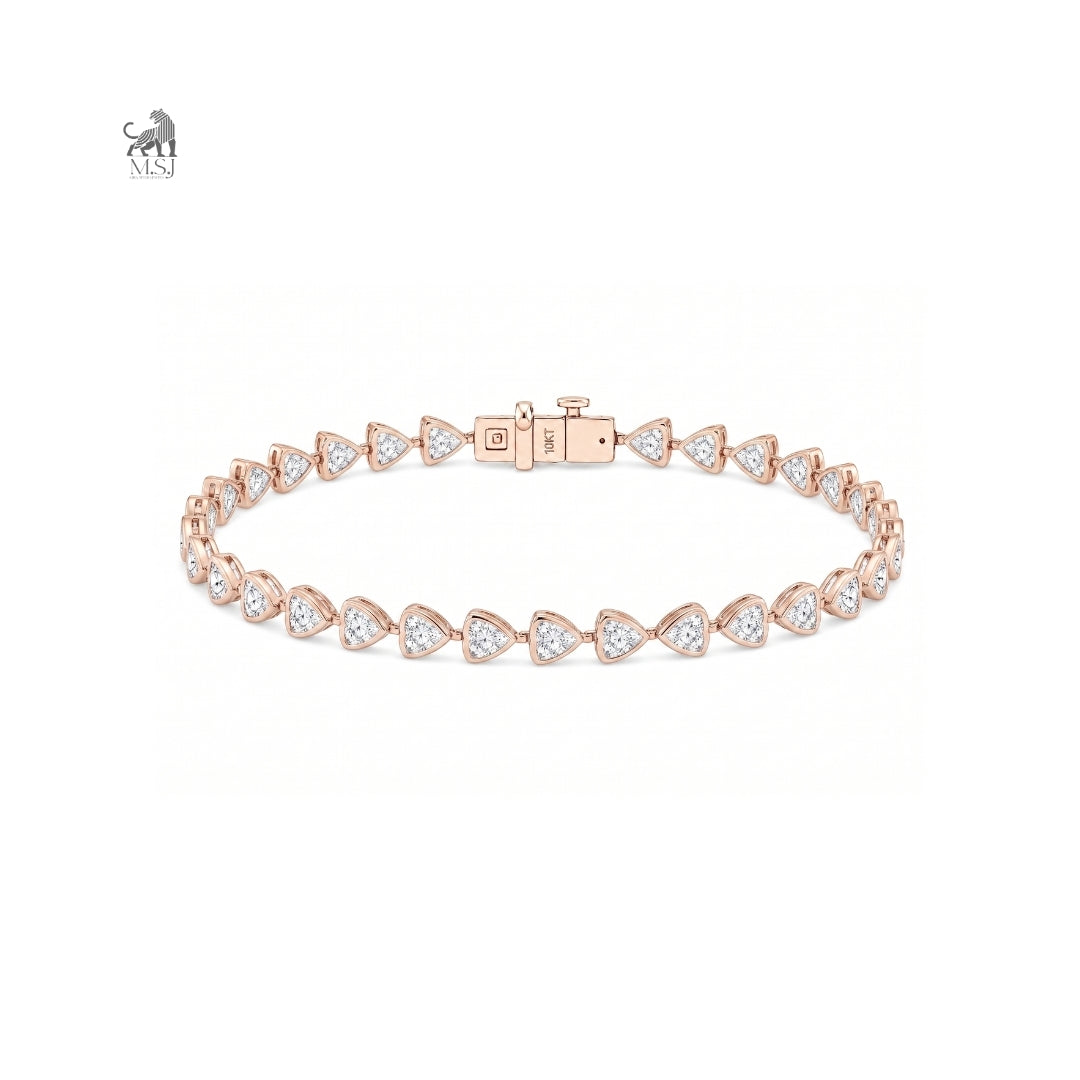 Vela Heartline Diamond Tennis Bracelet in rose gold