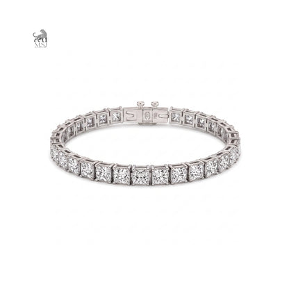 Aureon Princess Cut Diamond Tennis Bracelet in white gold