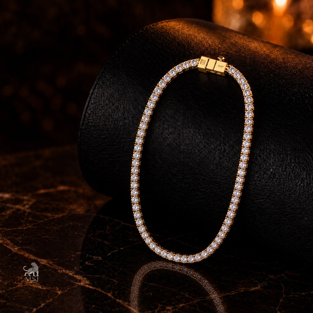 Celestine Link Diamond Tennis Bracelet - lab-grown diamond bracelet, styled product photo