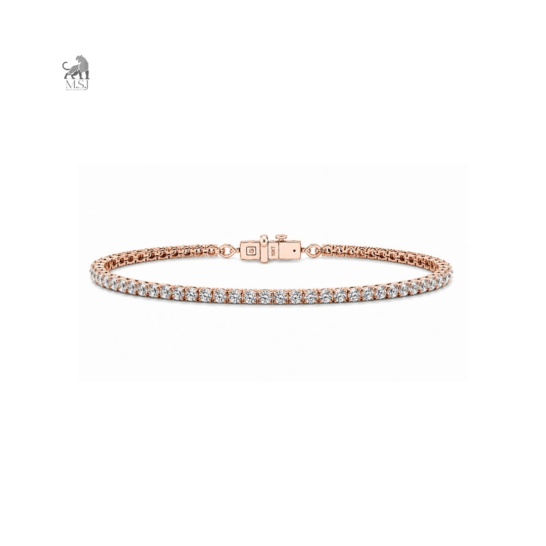 Celestine Link Diamond Tennis Bracelet in rose gold