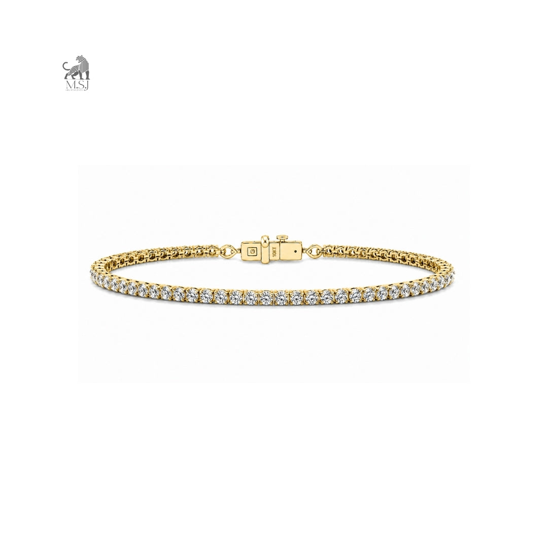Celestine Link Diamond Tennis Bracelet in yellow gold