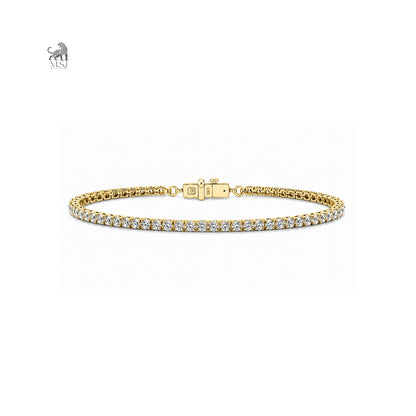 Celestine Link Diamond Tennis Bracelet in yellow gold