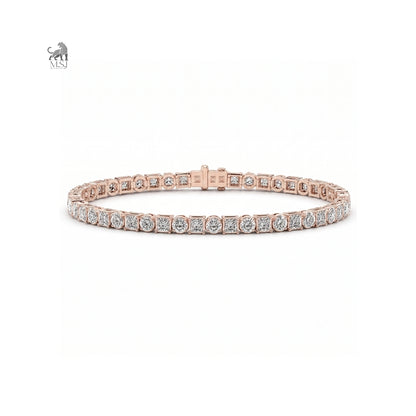Geometric Harmony Diamond Bracelet in rose gold