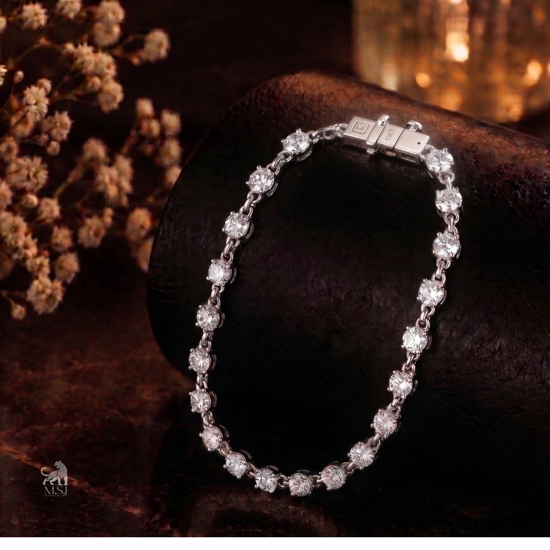Luminous Link Diamond Bracelet - lab-grown diamond bracelet, styled product photo