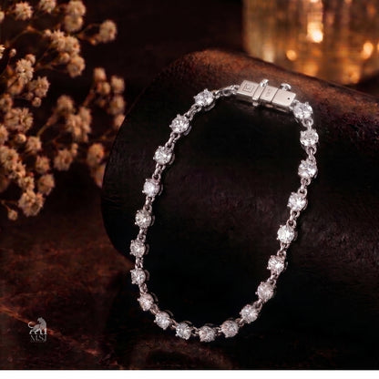 Luminous Link Diamond Bracelet - lab-grown diamond bracelet, styled product photo