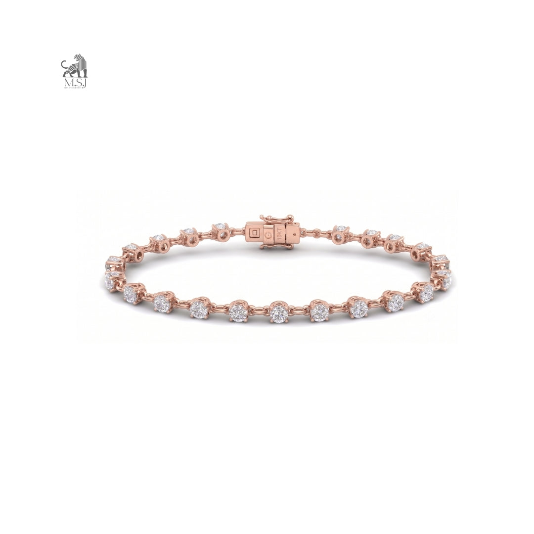 Luminous Link Diamond Bracelet in rose gold