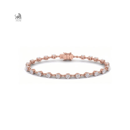 Luminous Link Diamond Bracelet in rose gold