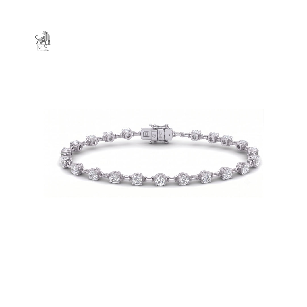 Luminous Link Diamond Bracelet in white gold