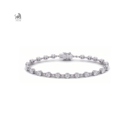 Luminous Link Diamond Bracelet in white gold