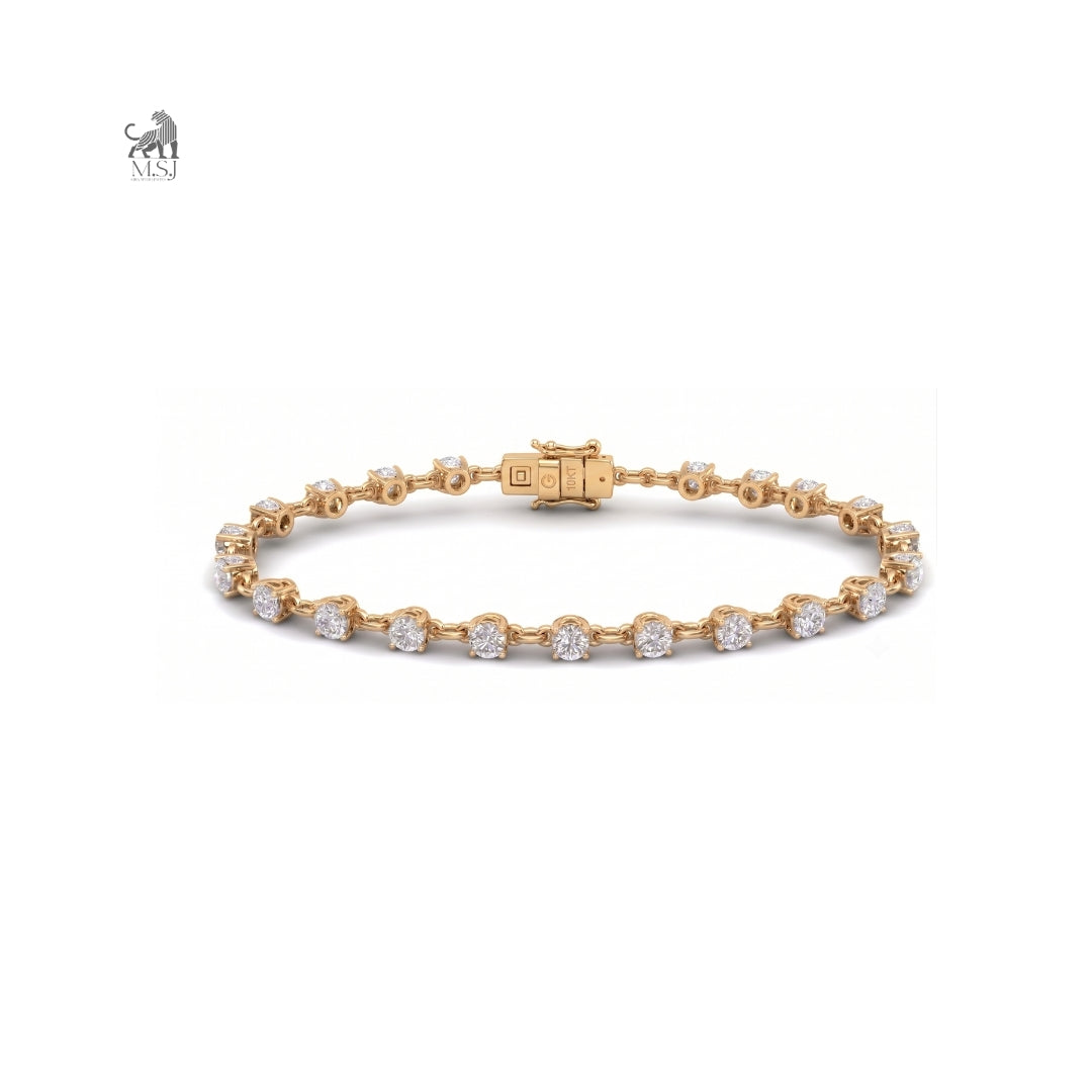 Luminous Link Diamond Bracelet in yellow gold