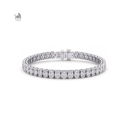 Oval Brilliance Diamond Tennis Bracelet in white gold