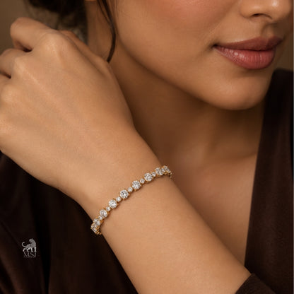 Celeste Élan Tennis Bracelet worn on a wrist