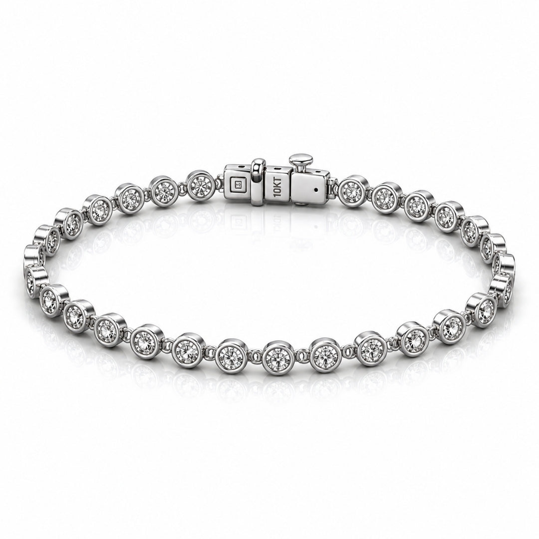 Aurelia Link Diamond Bracelet in white gold