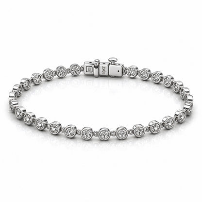 Aurelia Link Diamond Bracelet in white gold