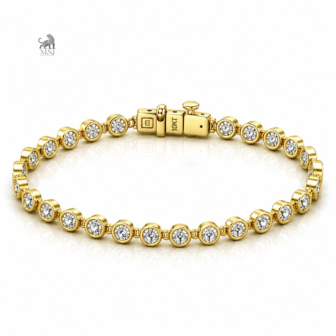Aurelia Link Diamond Bracelet in yellow gold