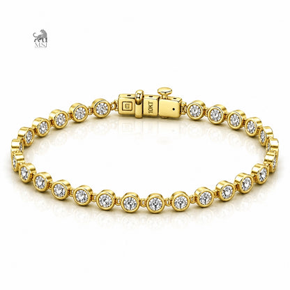 Aurelia Link Diamond Bracelet in yellow gold