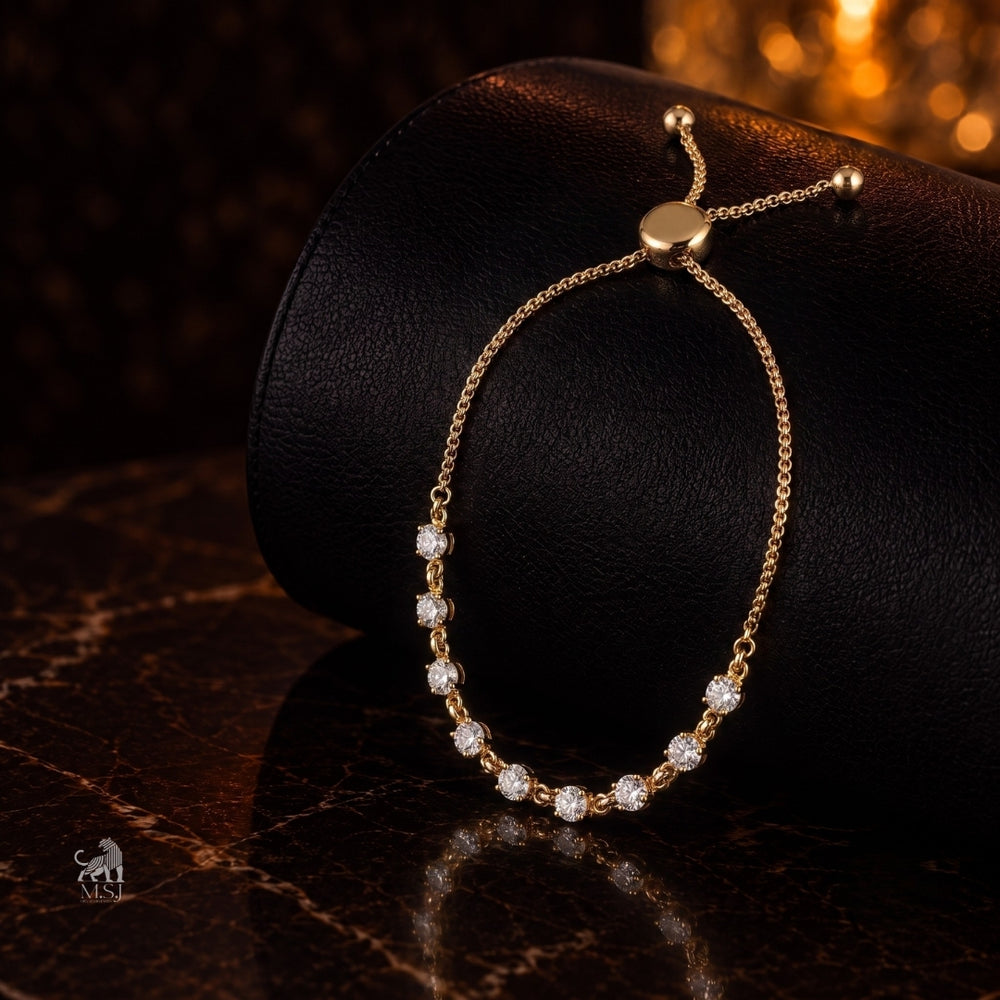 Élan Solitaire Diamond Bracelet - lab-grown diamond bracelet, styled product photo