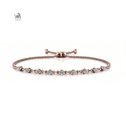 Élan Solitaire Diamond Bracelet in rose gold