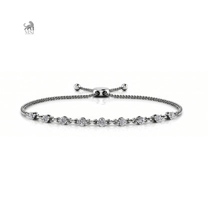 Élan Solitaire Diamond Bracelet in white gold