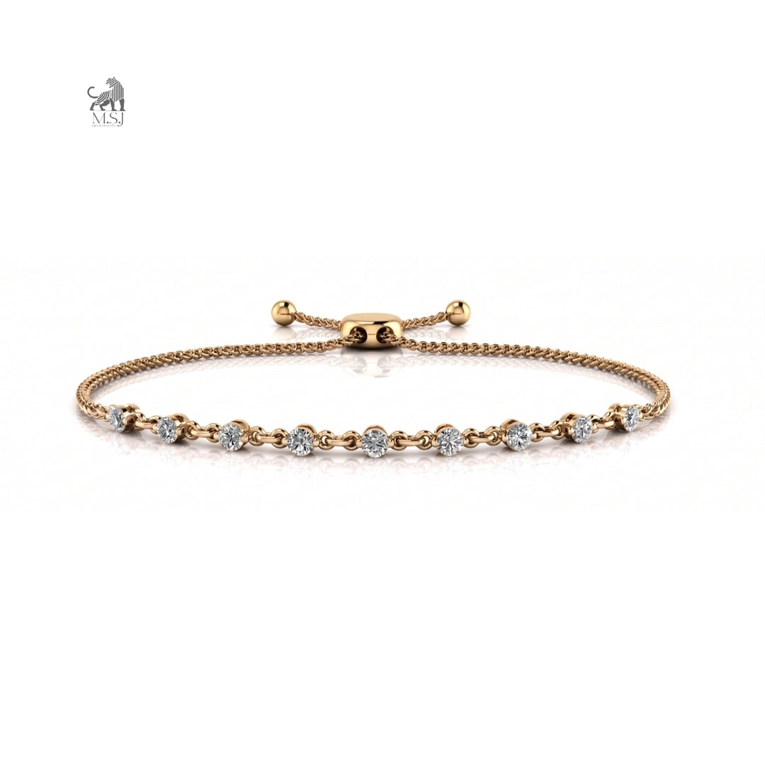 Élan Solitaire Diamond Bracelet in yellow gold