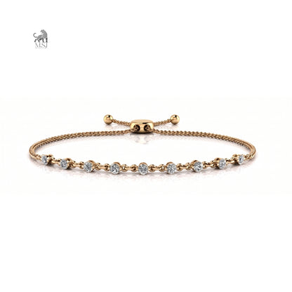 Élan Solitaire Diamond Bracelet in yellow gold