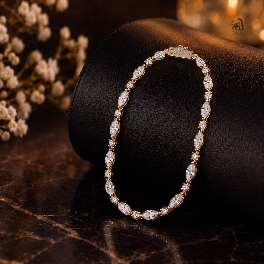 Virelia Diamond Bracelet - lab-grown diamond bracelet, styled product photo