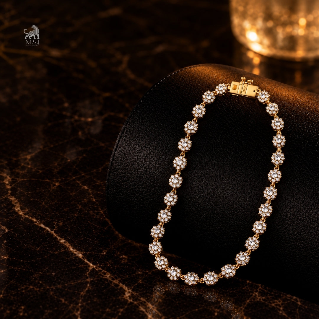 Florévia Bloom Diamond Bracelet - lab-grown diamond bracelet, styled product photo