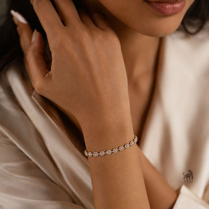 Florévia Bloom Diamond Bracelet worn on a wrist